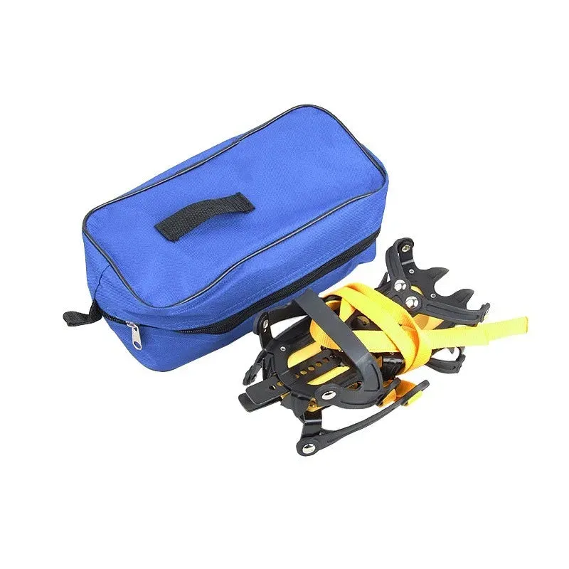 10 Teeth Anti-Skid Crampons Manganese Steel Gear Snow Ice Climbing Shoe Grippers Crampon Traction Device Mountaineering
