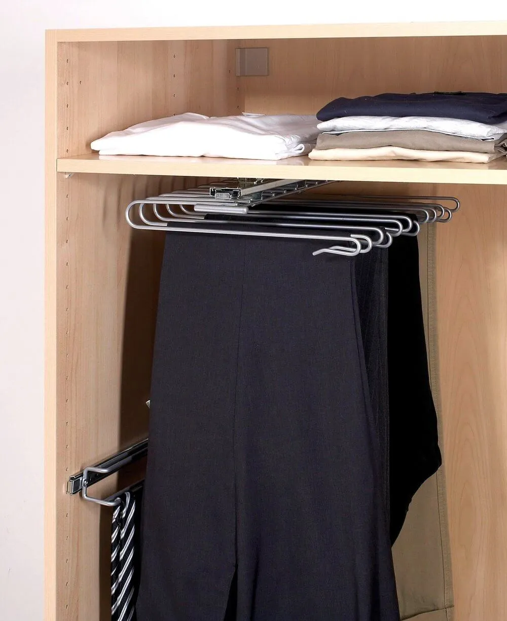 12 Rail Pull Out Wardrobe Pant Rack