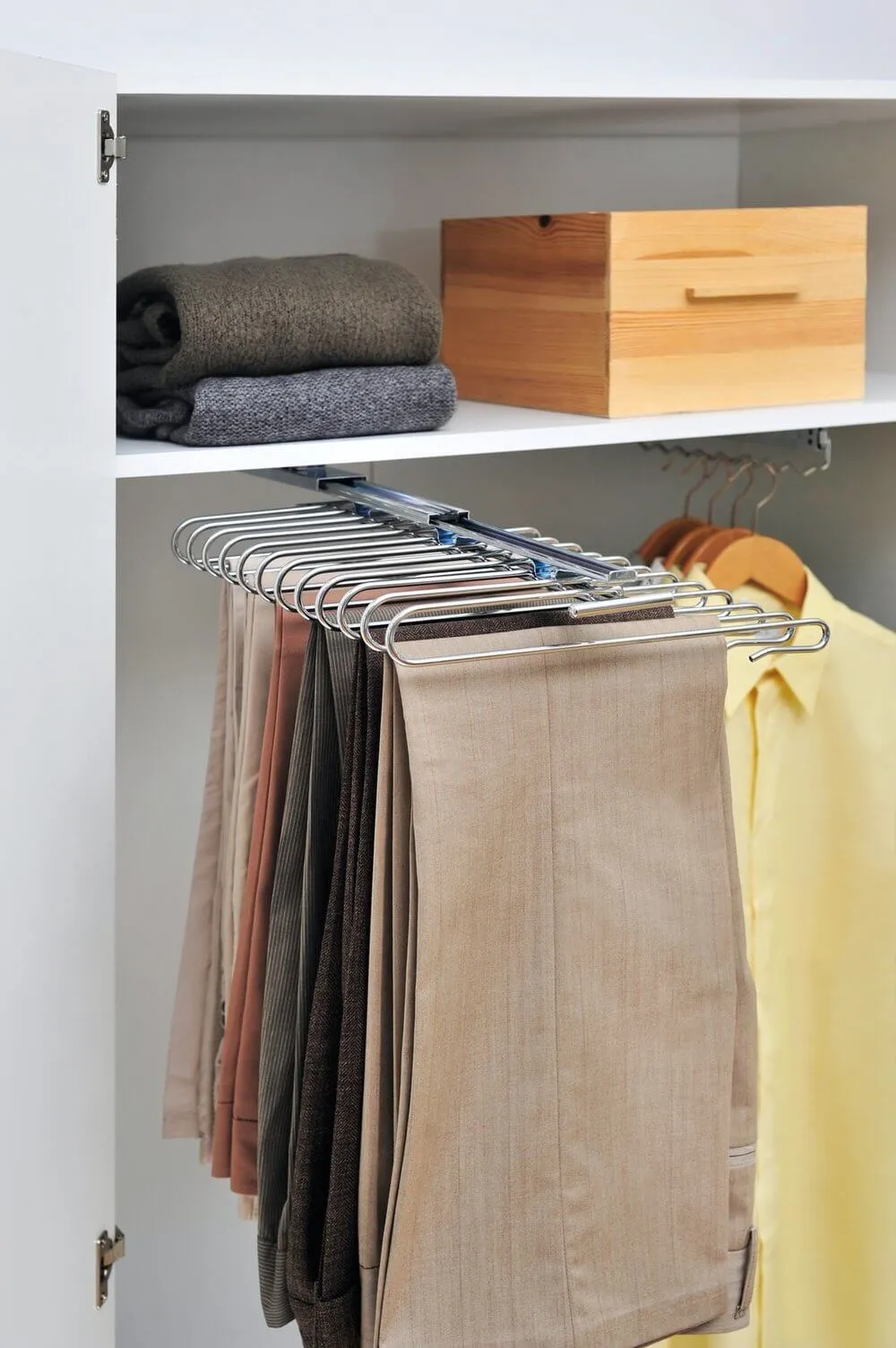 12 Rail Pull Out Wardrobe Pant Rack