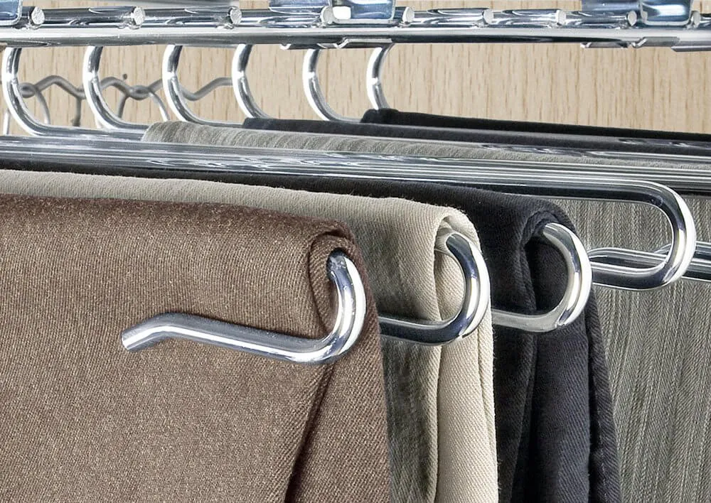 12 Rail Pull Out Wardrobe Pant Rack