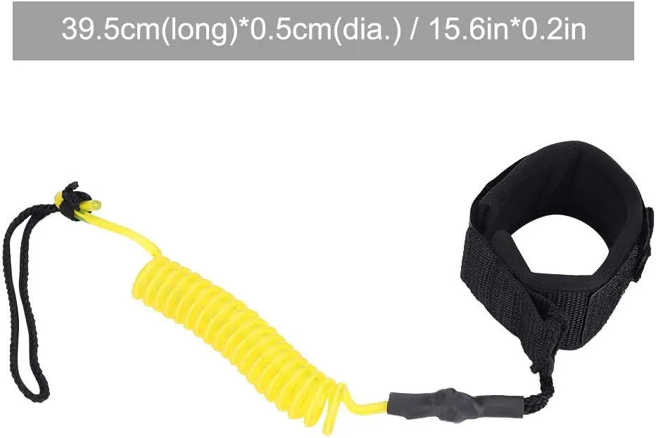 5Ft Surfboard Leash, TPU Surfboard Leash Coiled Sup Leash Leg Rope, Stand Up Paddle Board 5mm Coiled Spring Leg Foot Rope Surfing Leash for Surfboard Replacement for Surfboard, Paddle Board Leash