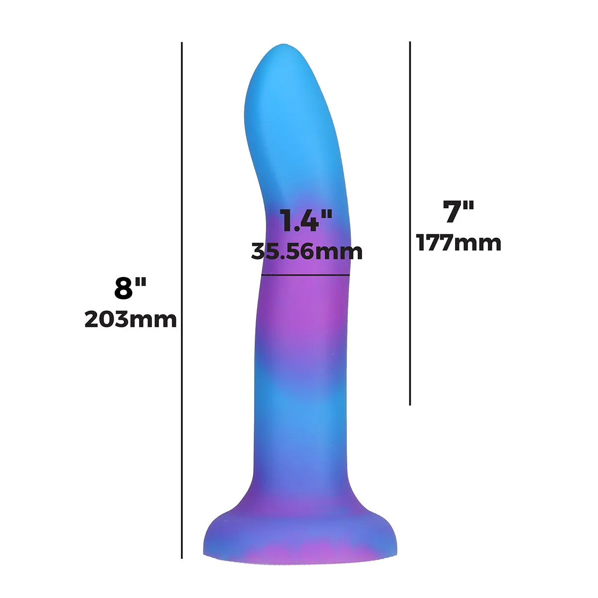 Addiction Rave Glow-In-The-Dark Dildo with PowerBullet