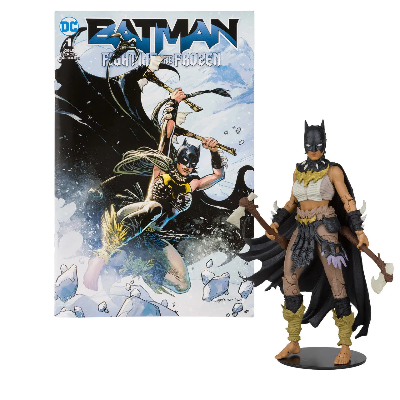 Batgirl w/Batman Fighting the Frozen Comic (Page Punchers) 7" Inch Scale Action Figure - (DC Direct) McFarlane Toys