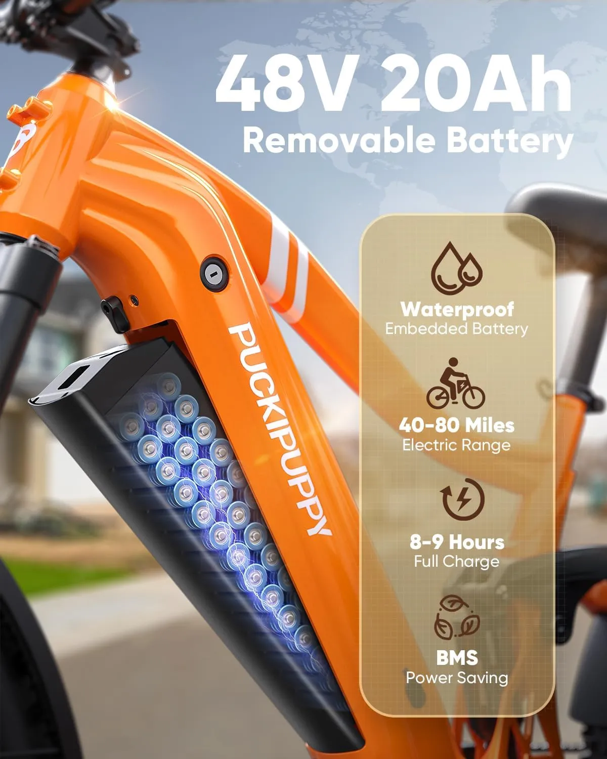 Boxer Electric Bike for Adults 960W, 48V 20AH Battery Ebike, Full Suspension 26" Fat Tire E Bike, 28MPH 80Miles Range Mountain Electric Bicycle, 7 Speed Hydraulic Disc Brakes