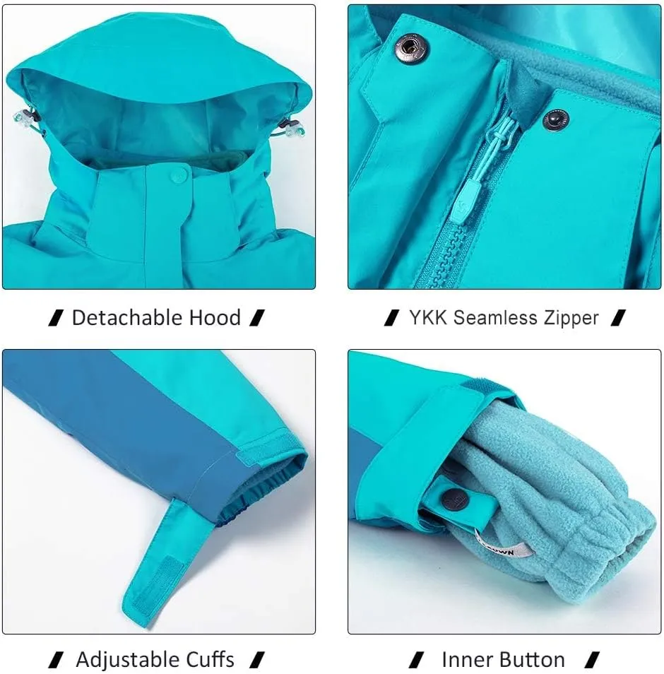 CAMEL CROWN Women's Waterproof Ski Jacket 3 in 1 Winter Coat Windbreaker Snowboard Jackets for Rain Snow Outdoor Hiking