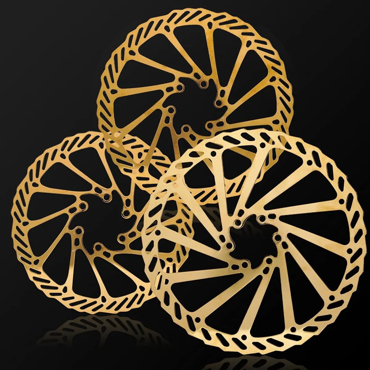 Chooee 160mm 180mm 203mm Bike Disc Brake Rotor 2PCS MTB Disc Rotor For Mountain BikeGold/Colour/Blue