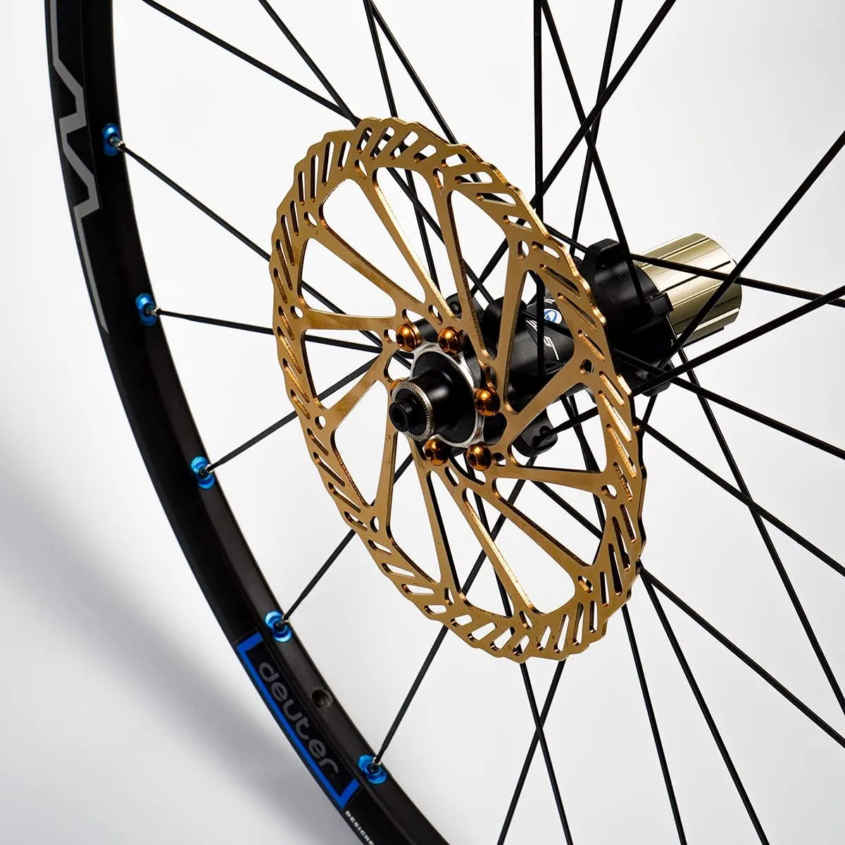 Chooee 160mm 180mm 203mm Bike Disc Brake Rotor 2PCS MTB Disc Rotor For Mountain BikeGold/Colour/Blue