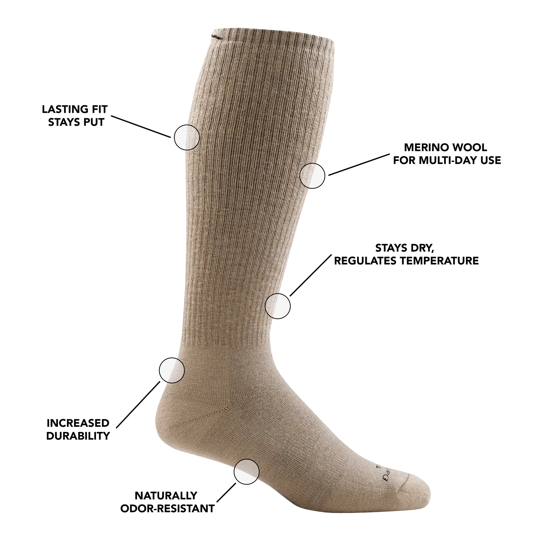 Darn Tough | T4050 Over-the-Calf Heavyweight Tactical Sock with Full Cushion