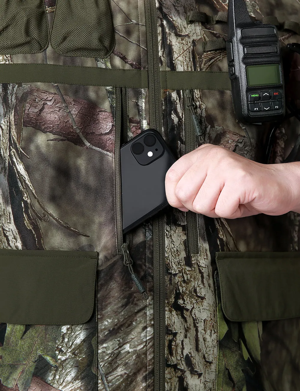 Final Sale - Men's Heated Hunting Vest - Camouflage, Mossy Oak® Country DNA