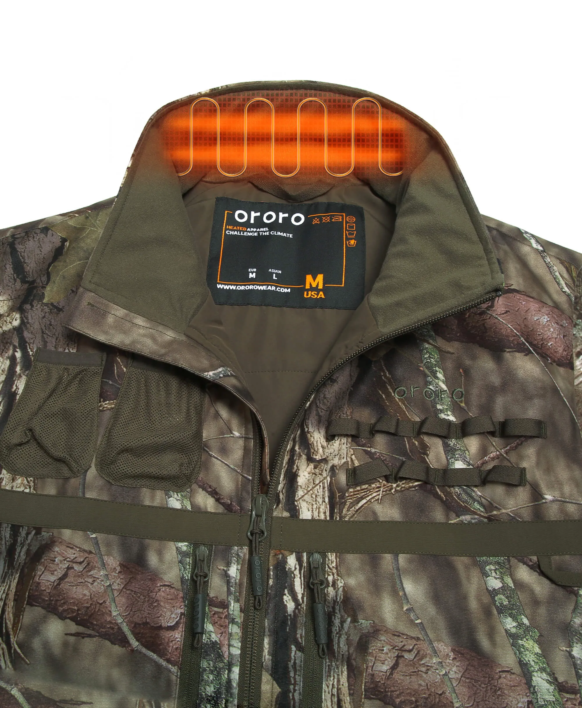 Final Sale - Men's Heated Hunting Vest - Camouflage, Mossy Oak® Country DNA