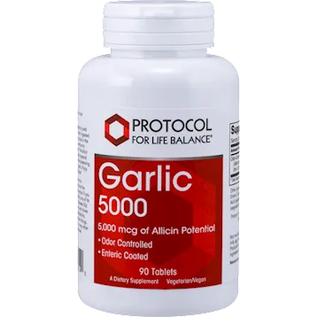 Garlic 5000 Enteric 90 tabs by Protocol For Life Balance