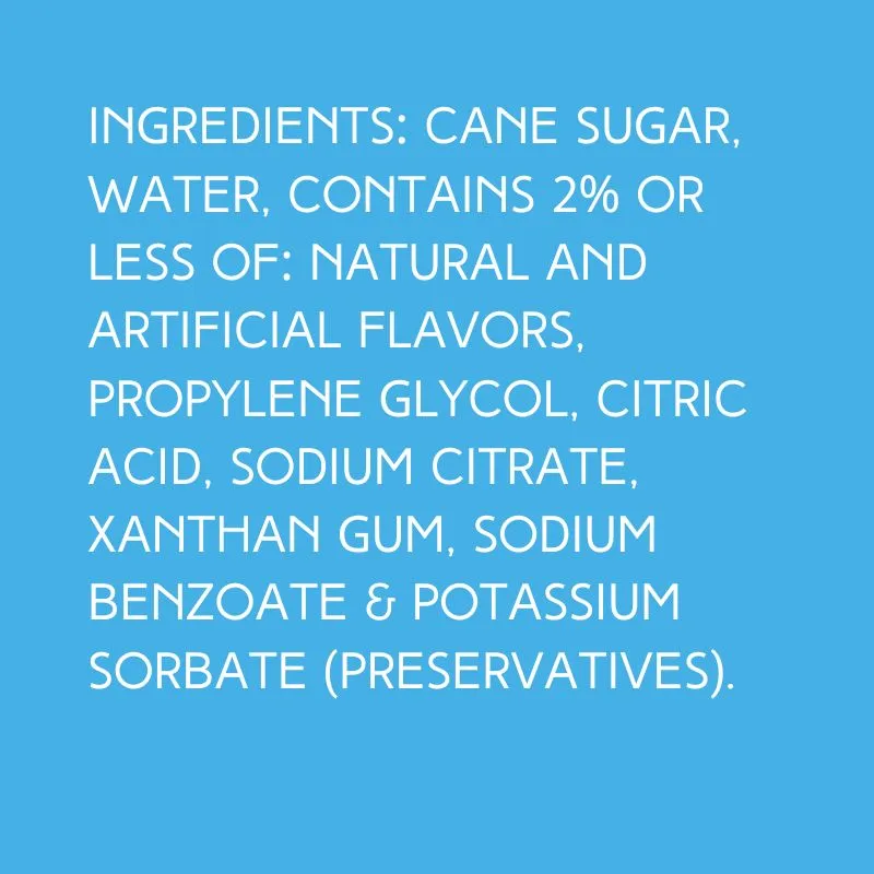 Hypothermias Coconut Dye-FREE Shaved Ice & Snow Cone Syrup | 100% Pure Cane Sugar