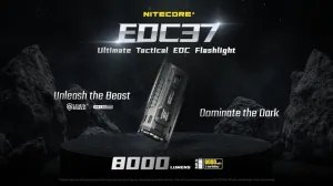 Nitecore EDC37 EDC37 Ultimate EDC Flashlight: Double The Power  8,000 Lumens x 8000mAh w/Eco-Sensa USB-C Charging Cable