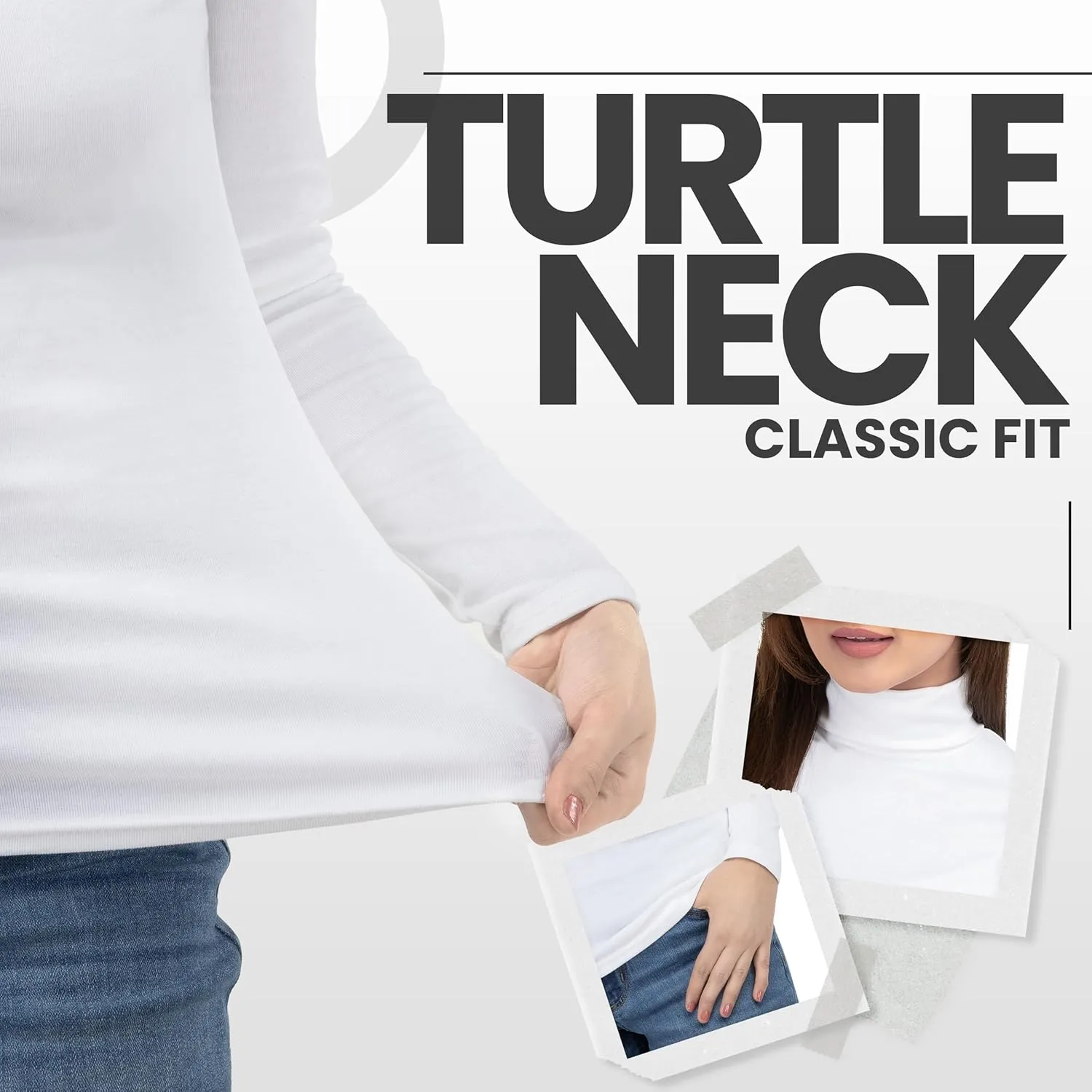 NY Threads Womens Turtleneck Long Sleeve Shirt Slim Fit Thermal Base Layer Tops