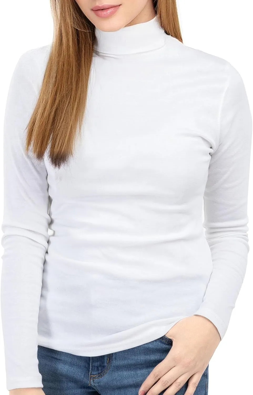 NY Threads Womens Turtleneck Long Sleeve Shirt Slim Fit Thermal Base Layer Tops