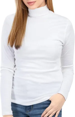NY Threads Womens Turtleneck Long Sleeve Shirt Slim Fit Thermal Base Layer Tops