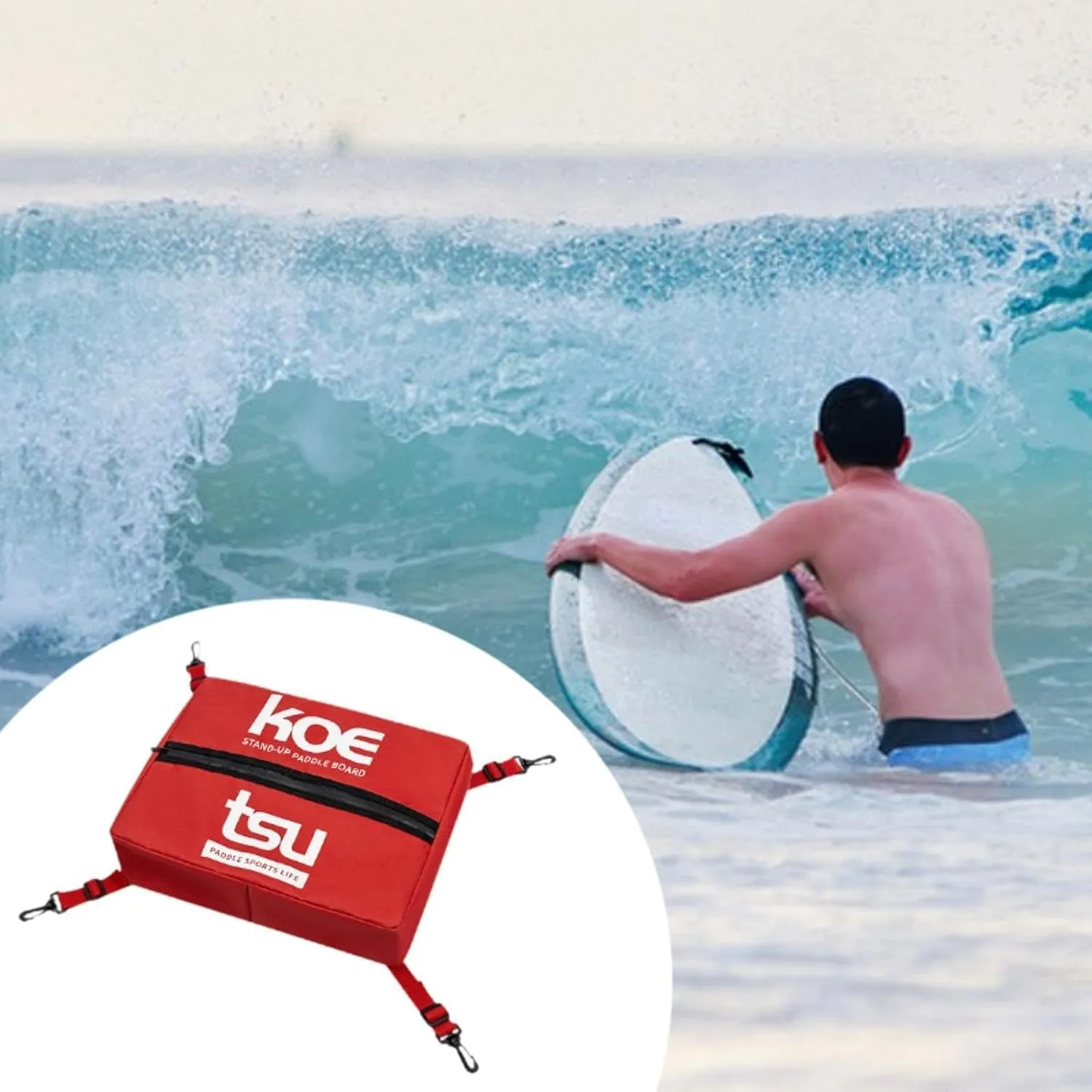 Paddle Board Cooler Bag, Deck Pouch, Paddleboard Storage Bag, Organizer for Outdoor Activities, Inflatable Paddle Board