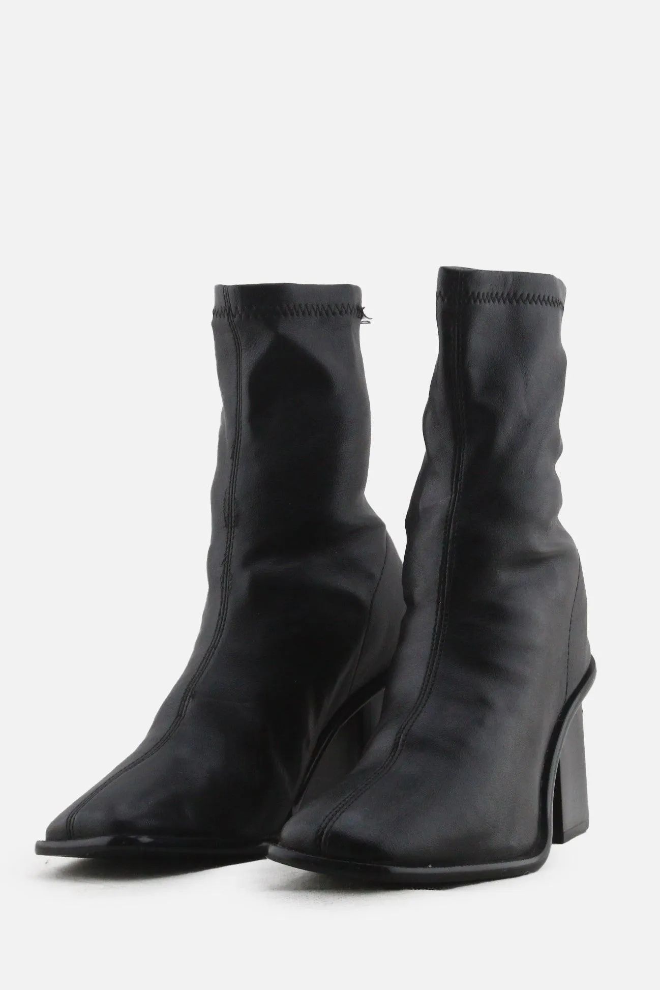 Pull & Bear Block Heels Ankle Boots | 100% Authentic Leather