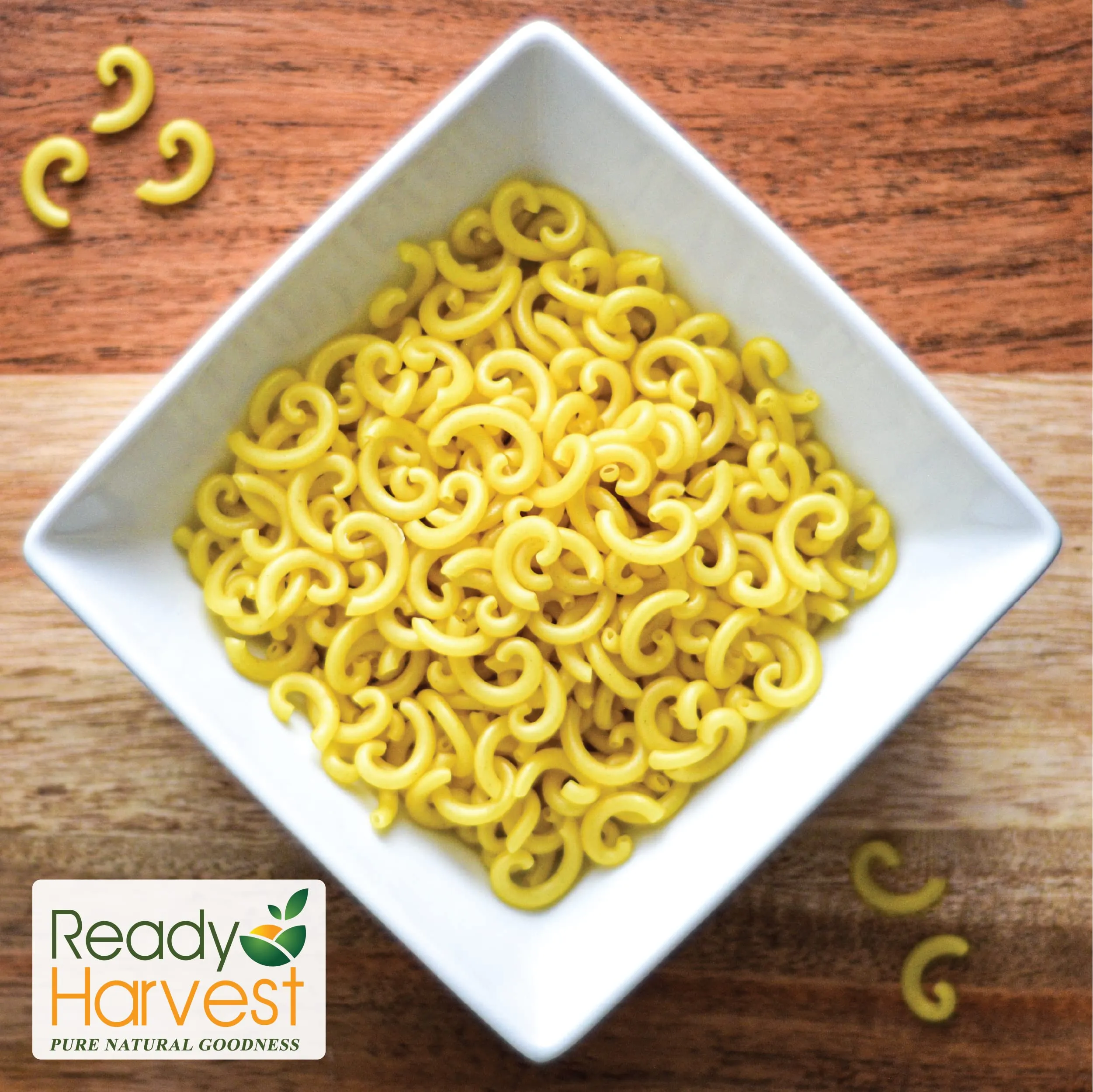 Ready Harvest Quick-Cook Pasta Elbows - 30 Year Shelf Life - Six #10 Cans