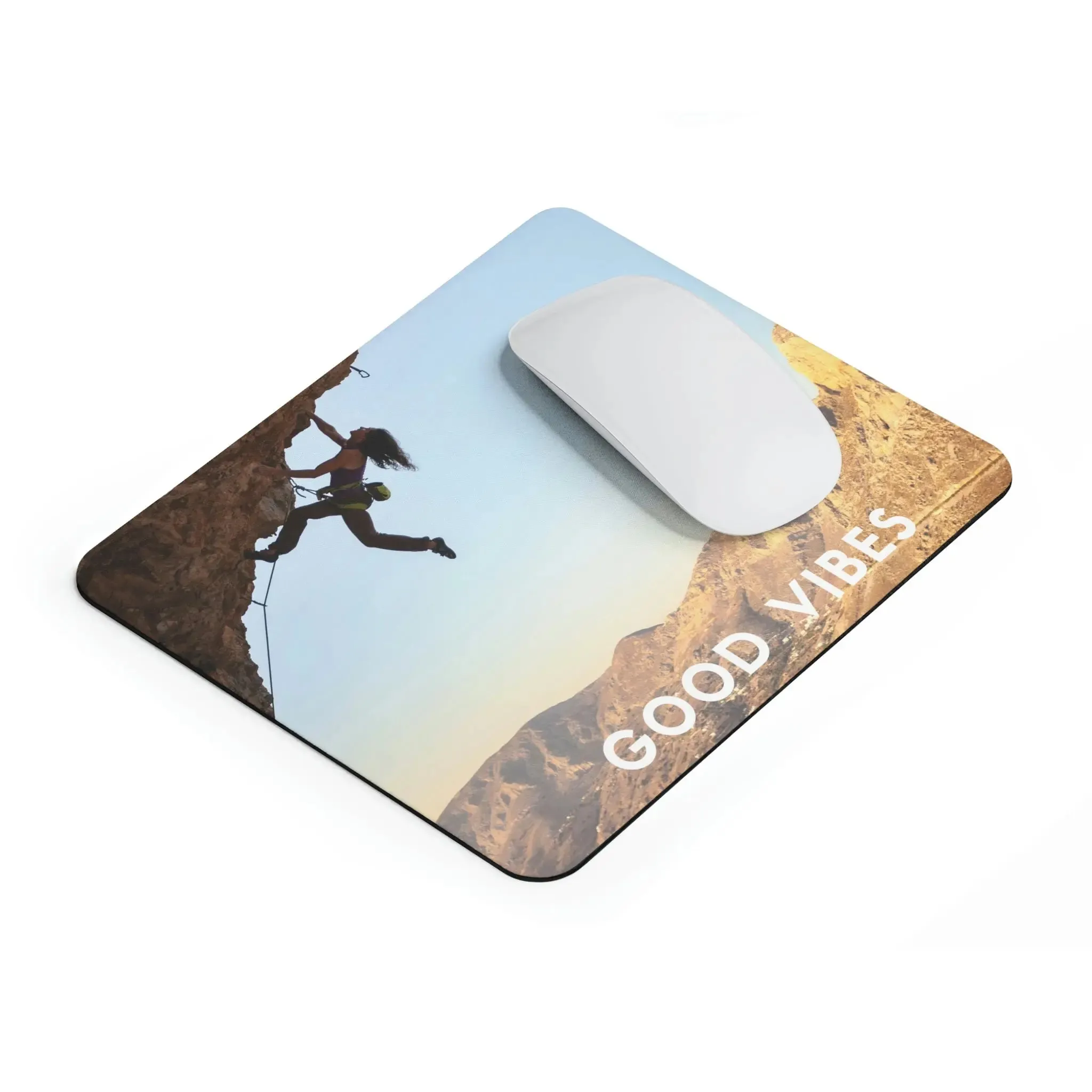 Rock Climbing Good Vibes Inspirational Mousepad