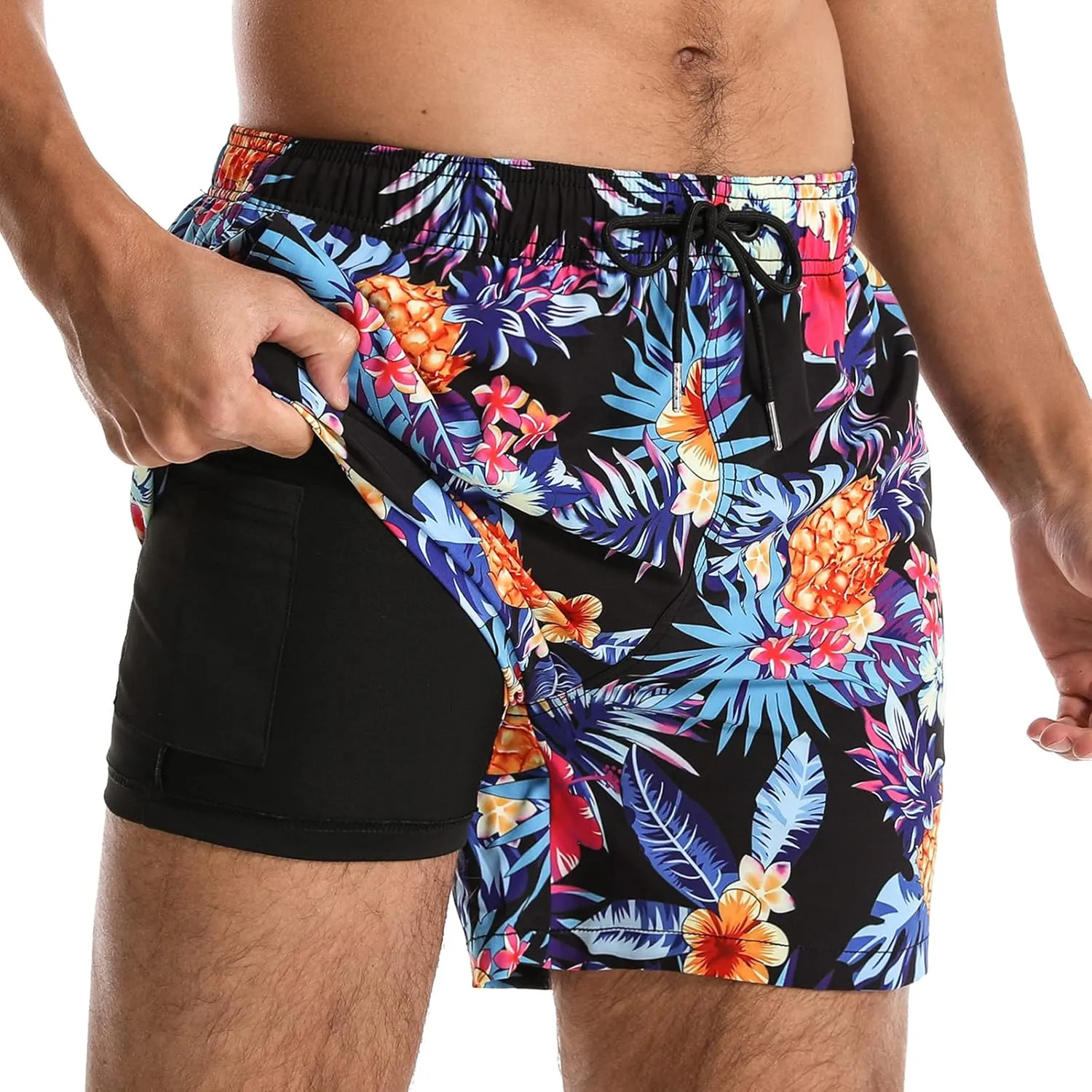 Surenow Mens Swimming Trunks Quick Dry Swim Shorts with Mesh Lining Funny Swimwear Bathing Suits Beach Shorts
