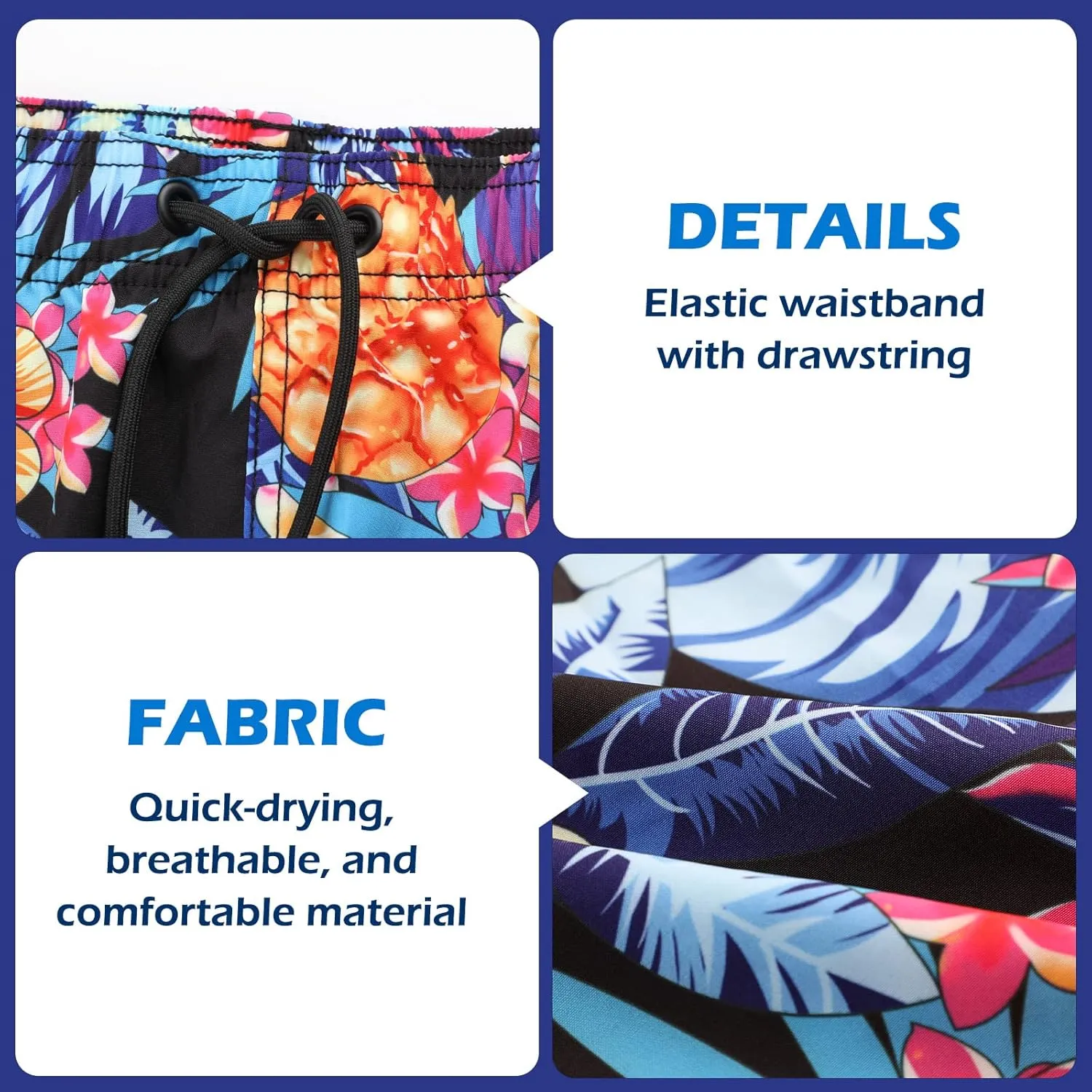 Surenow Mens Swimming Trunks Quick Dry Swim Shorts with Mesh Lining Funny Swimwear Bathing Suits Beach Shorts
