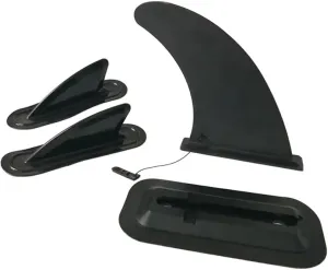 Surfing Watershed Fin, Detachable PVC Center Fin with Base, Stand Up Paddle Board Surfboard Tail Rudder Set for Long Board, Paddleboard,SUP Board Accessories Slide-in Central Fin Side Fin