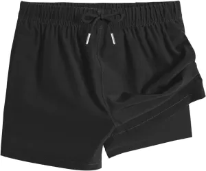 Swim Shorts for Girls Quick Dry High Waisted Trunks with Compression Liner Drawstring Beach Board Shorts Swim Bottoms