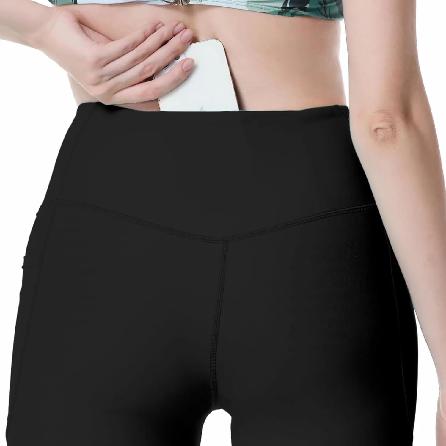 Womens 3/5" Swim Shorts High Waisted Board Shorts Bathing Suit Bottoms