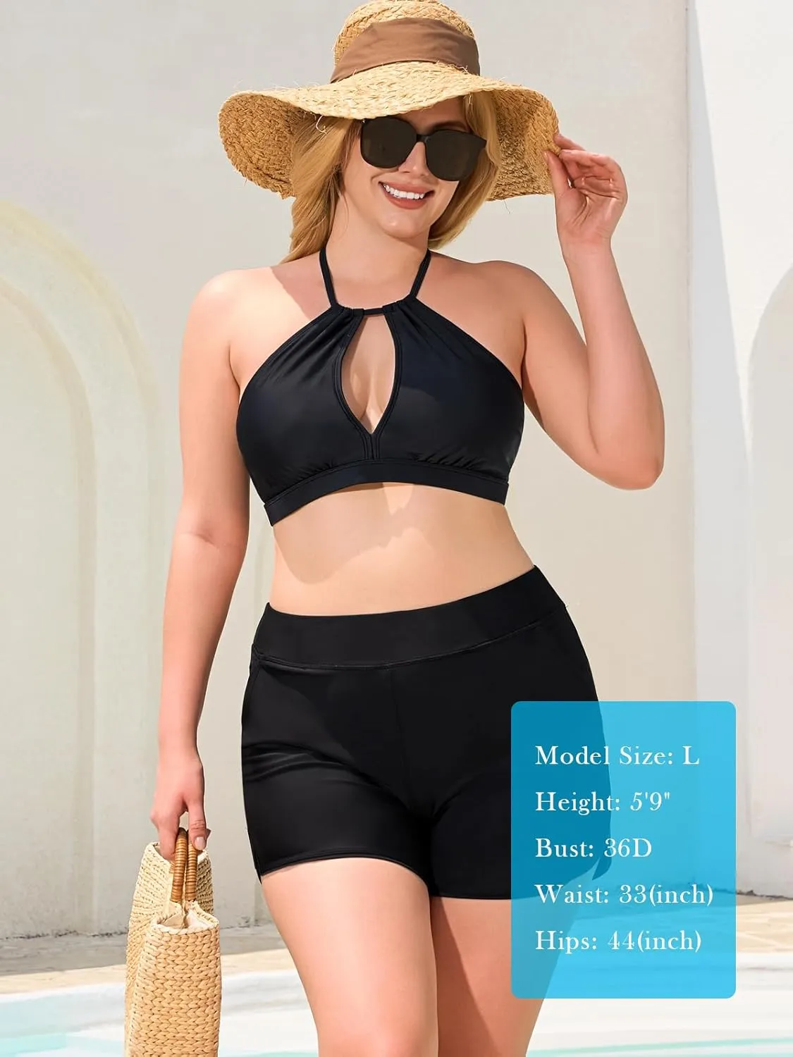 Women's High Waisted Board Shorts UV Sun Protection Beach Shorts Quick Dry Athletic Swim Shorts